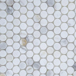 Calacatta Gold Marble Honed Penny Round Mosaic Tile-Marble Mosaic-American Tile Depot