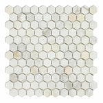 Calacatta Gold Marble Polished 1" Mini Hexagon Mosaic Tile-Marble Mosaic-American Tile Depot