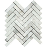 Calacatta Gold Marble Polished 1 x 4 Herringbone Mosaic Tile-Marble Mosaic-American Tile Depot