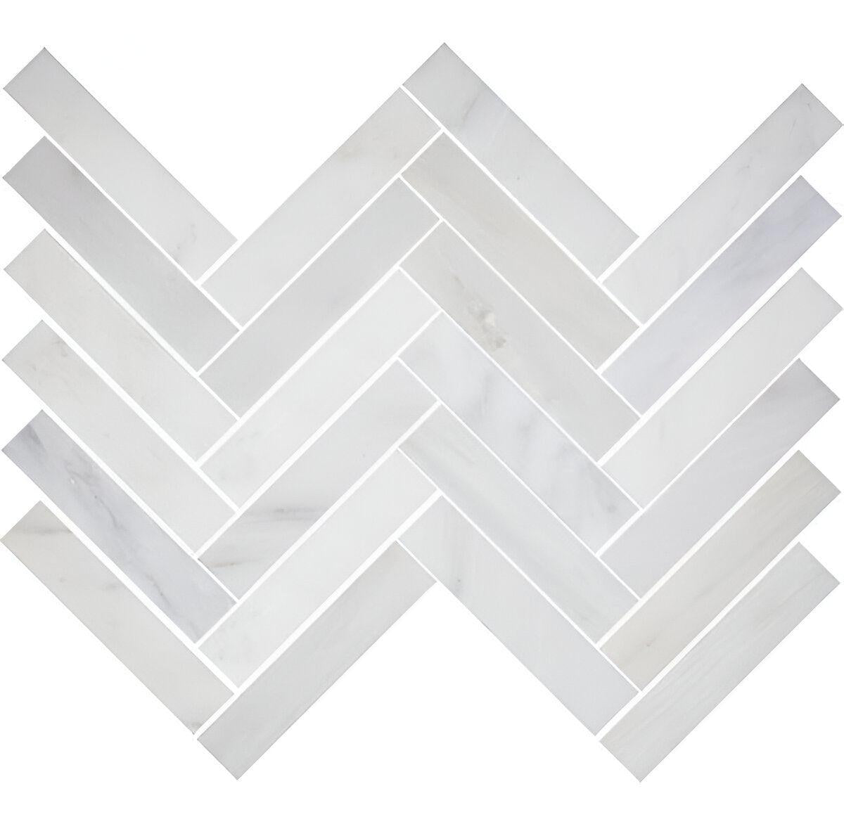 Calacatta Gold Marble Polished 2 X 6 Herringbone Mosaic Tile-Marble Mosaic-American Tile Depot