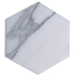 Calacatta Gold Marble Polished 6" Hexagon Tile-Marble Mosaic-American Tile Depot