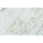 Calacatta Gold Marble Polished Bamboo Sticks Mosaic Tile ( Single Color )-Marble Mosaic-American Tile Depot