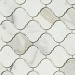 Calacatta Gold Marble Polished Lantern Arabesque Mosaic Tile-Marble Mosaic-American Tile Depot