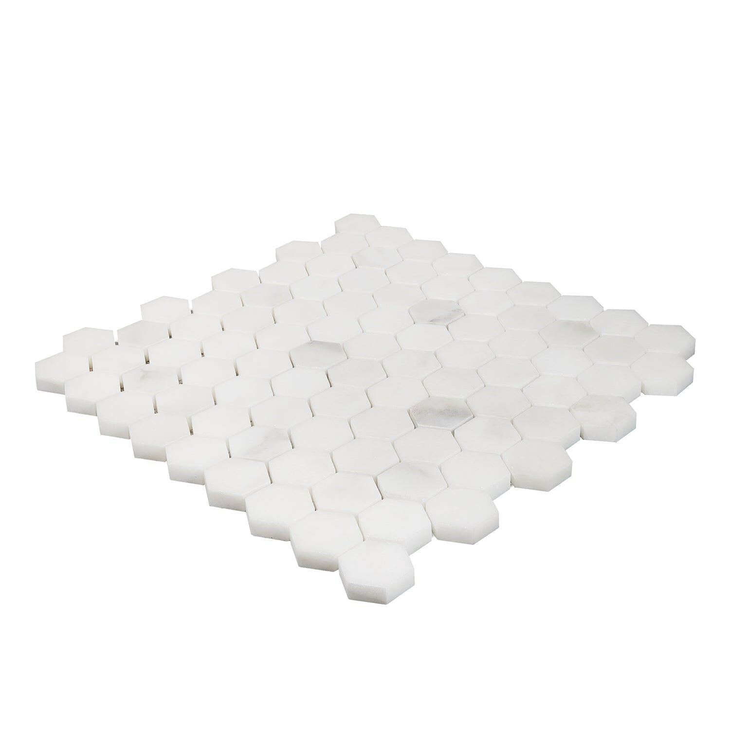 Calacatta Oliva Marble Honed 1" Mini Hexagon Mosaic Tile-Marble Mosaic-American Tile Depot