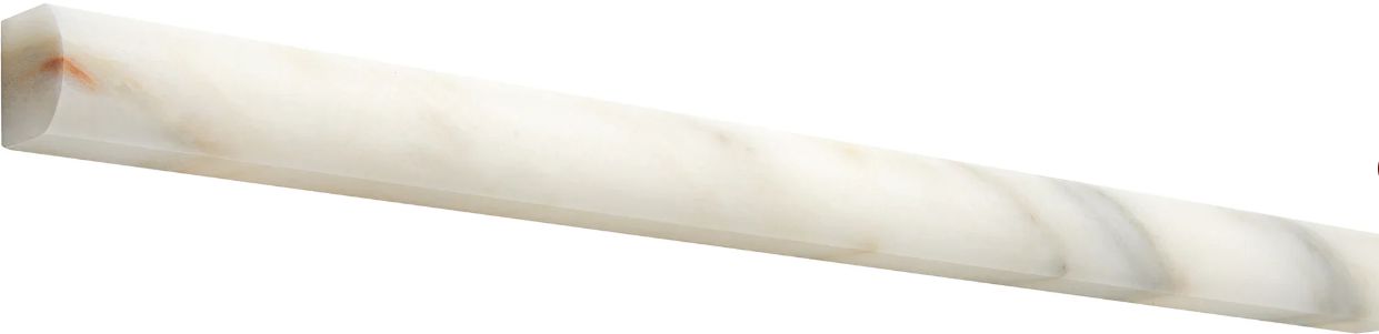 Calacatta Oliva Marble Honed 5/8 X 12 Pencil Liner-Marble Molding/Trim-American Tile Depot