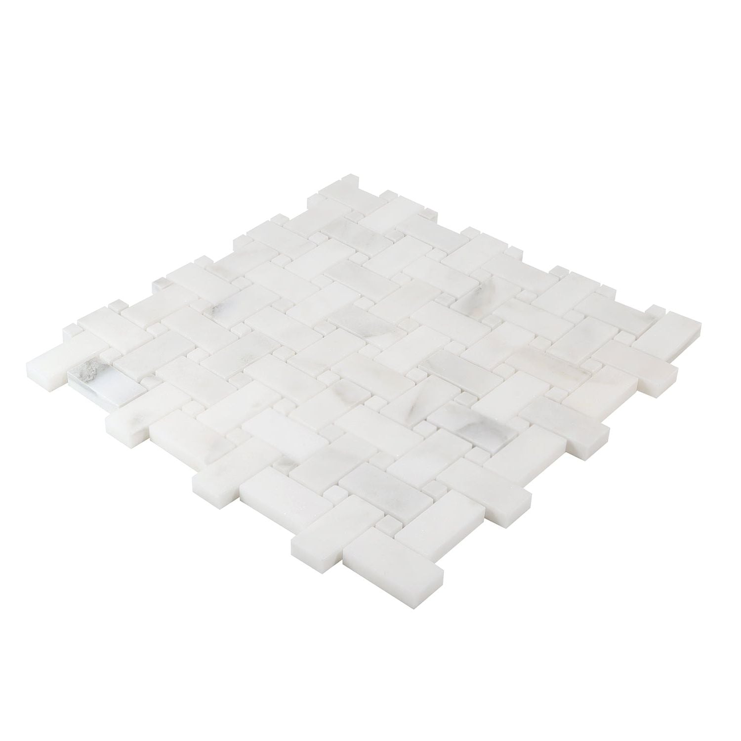 Calacatta Oliva Marble Honed Basketweave Mosaic Tile-Marble Mosaic-American Tile Depot