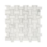 Calacatta Oliva Marble Honed Basketweave Mosaic Tile-Marble Mosaic-American Tile Depot