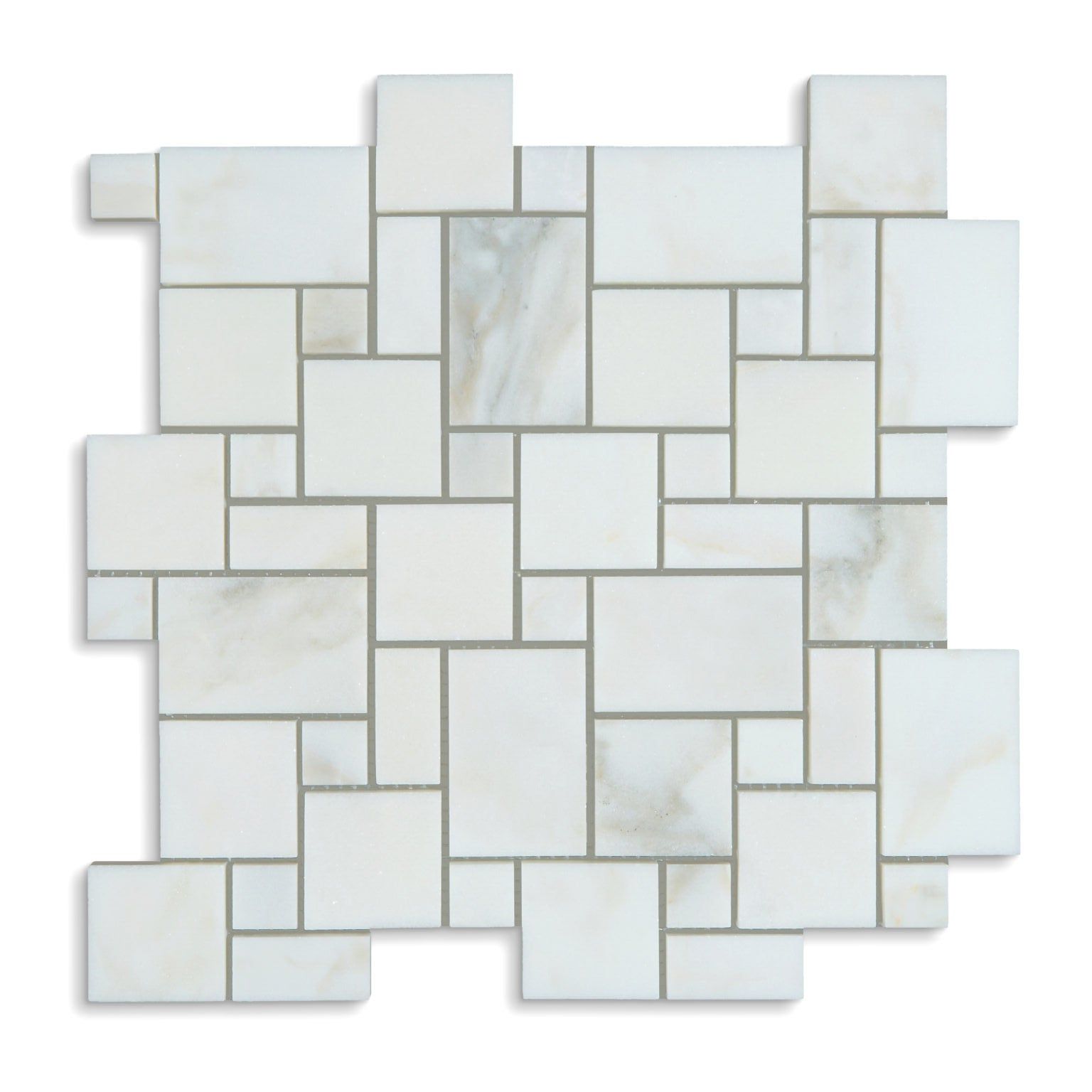 Calacatta Oliva Marble Honed Mini-Versailles Mosaic Tile-Marble Mosaic-American Tile Depot