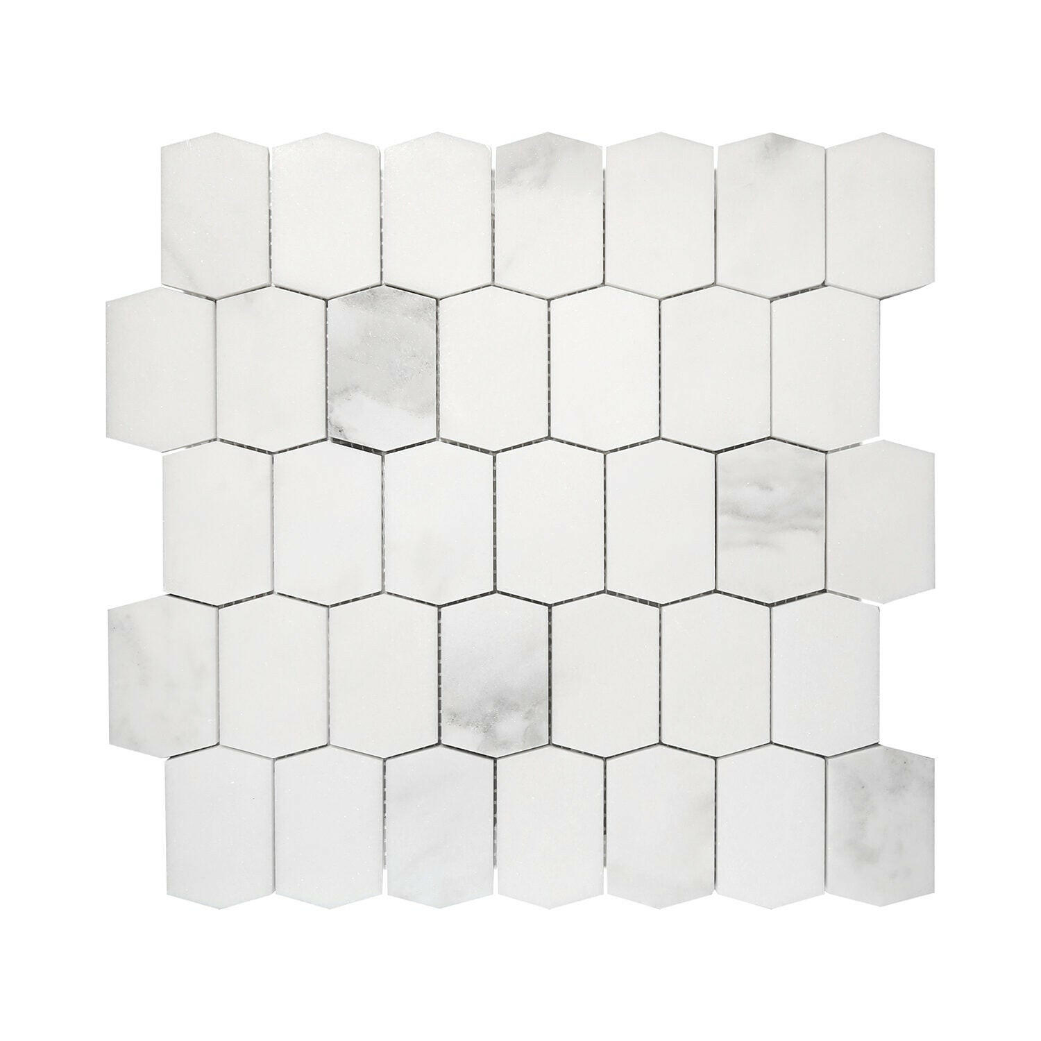 Calacatta Oliva Marble Honed Picket Mosaic Tile-Marble Mosaic-American Tile Depot