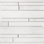 Calacatta Oliva Marble Honed Random Strip Diamond Mosaic Tile-Marble Mosaic-American Tile Depot