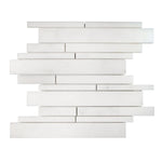 Calacatta Oliva Marble Honed Random Strip Diamond Mosaic Tile-Marble Mosaic-American Tile Depot