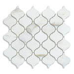 Calacatta Oliva Marble Polished 3" Lantern Arabesque Mosaic Tile-Marble Mosaic-American Tile Depot