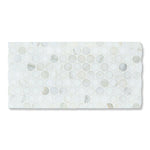 Calacatta Oliva Marble Polished Penny Round Mosaic Tile-Marble Mosaic-American Tile Depot