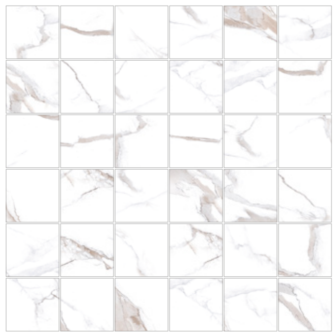 2 X 2 Calacatta Bronze Square Matte Porcelain Mosaic Tile