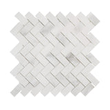 1 X 2 Calacatta Oliva Marble Honed Herringbone Mosaic Tile