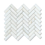 Sample of 1 X 3 Calacatta Oliva Marble Honed Herringbone Mosaic Tile-Marble Mosaic-American Tile Depot