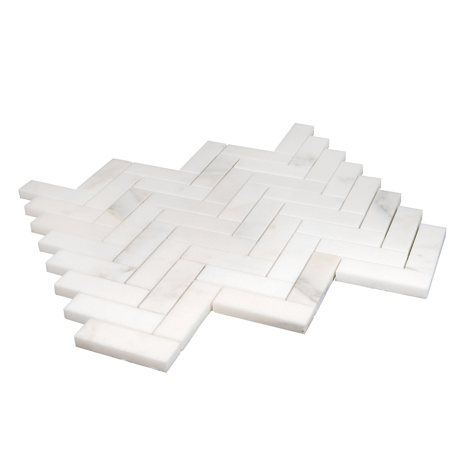 1 X 3 Calacatta Oliva Marble Honed Herringbone Mosaic Tile-Marble Mosaic-American Tile Depot