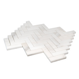 1 X 3 Calacatta Oliva Marble Polished Herringbone Mosaic Tile