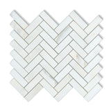 1 X 3 Calacatta Oliva Marble Polished Herringbone Mosaic Tile