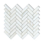 1 X 3 Calacatta Oliva Marble Honed Herringbone Mosaic Tile-Marble Mosaic-American Tile Depot