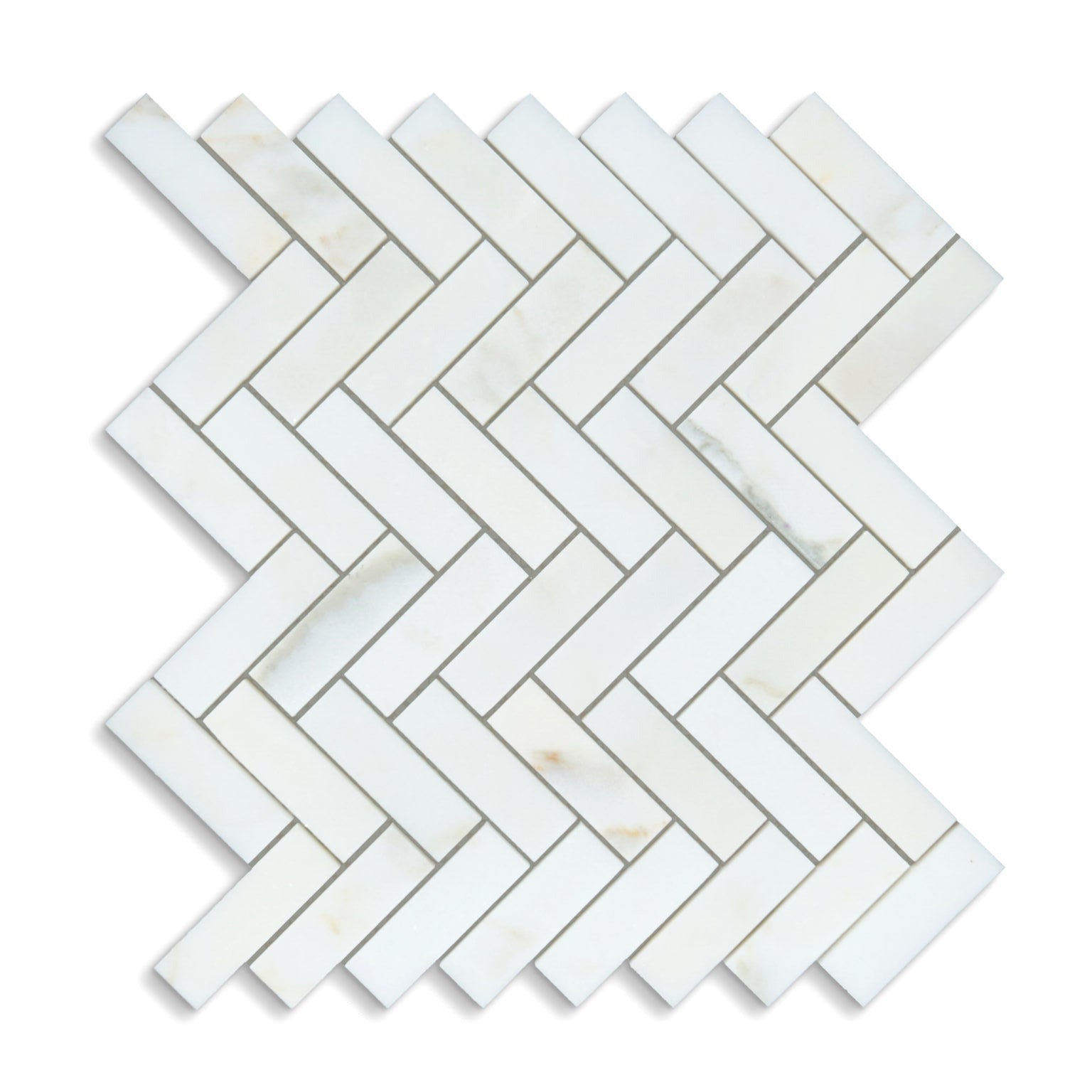 1 X 3 Calacatta Oliva Marble Honed Herringbone Mosaic Tile-Marble Mosaic-American Tile Depot