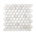 Calacatta Oliva Marble Polished 1" Mini Hexagon Mosaic Tile-Marble Mosaic-American Tile Depot