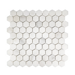 Calacatta Oliva Marble Honed 1" Mini Hexagon Mosaic Tile-Marble Mosaic-American Tile Depot