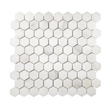 Calacatta Oliva Marble Honed 1" Mini Hexagon Mosaic Tile