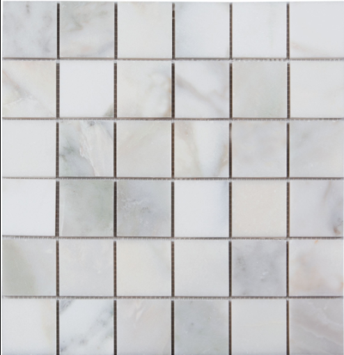 2 X 2 Calacatta Oliva Marble Honed Mosaic Tile-Marble Mosaic-American Tile Depot