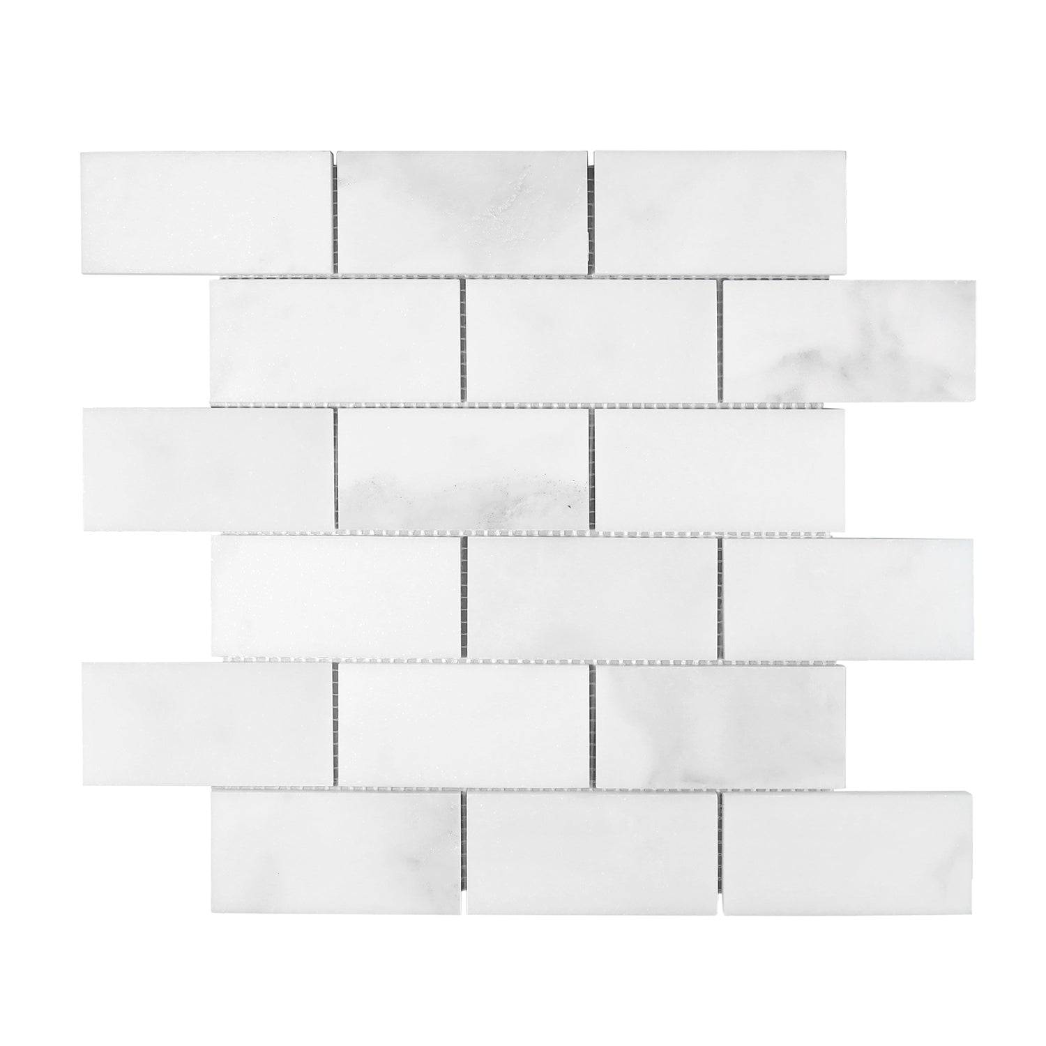 Sample of 2 X 4 Calacatta Oliva Marble Honed Brick Mosaic Tile-Marble Mosaic-American Tile Depot