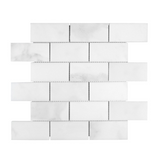 2 X 4 Calacatta Oliva Marble Honed Brick Mosaic Tile