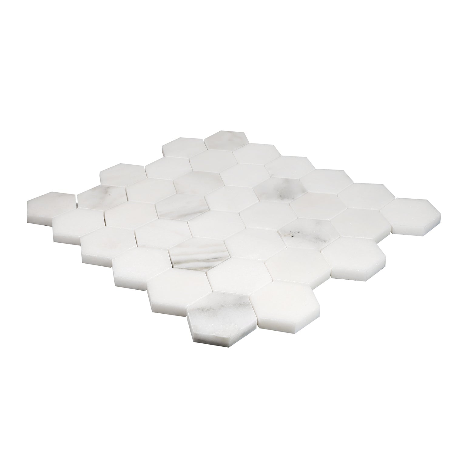 Calacatta Oliva Marble Polished 2" Hexagon Mosaic Tile-Marble Mosaic-American Tile Depot