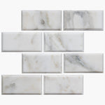 3 X 6 Calacatta Oliva Marble Honed & Beveled Field Tile-Marble Tile-American Tile Depot