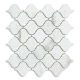 Calacatta Oliva Marble Polished 3" Lantern Arabesque Mosaic Tile