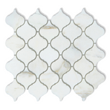 Calacatta Oliva Marble Honed 3" Lantern Arabesque Mosaic Tile