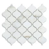 Calacatta Oliva Marble Polished 3" Lantern Arabesque Mosaic Tile