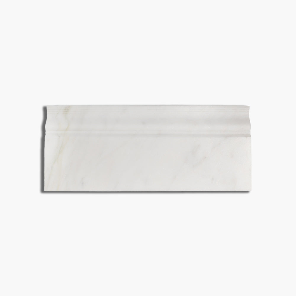 Sample of Calacatta Oliva Marble Honed 4 3/4 X 12 Baseboard Trim Liner-Marble Molding/Trim-American Tile Depot