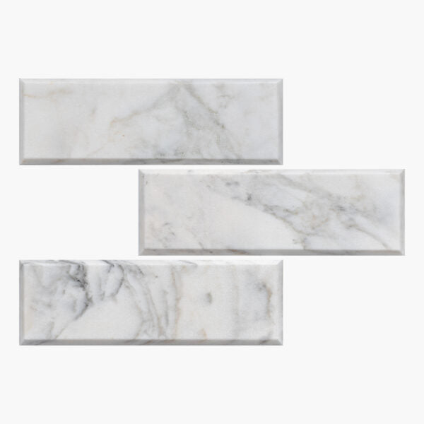 4 X 12 Calacatta Oliva Marble Honed & Beveled Field Tile-Marble Tile-American Tile Depot