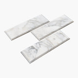 4 X 12 Calacatta Oliva Marble Honed & Beveled Field Tile