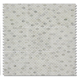 5/8 X 1 1/4 Calacatta Oliva Marble Honed Mini-Brick Mosaic Tile