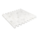 5/8 X 1 1/4 Calacatta Oliva Marble Honed Mini-Brick Mosaic Tile-Marble Mosaic-American Tile Depot