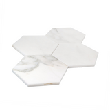 Calacatta Oliva Marble Honed 6" Hexagon Mosaic Tile