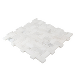 Calacatta Oliva Marble Honed Basketweave Mosaic Tile