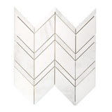 Calacatta Oliva Marble Honed Chevron Mosaic Tile