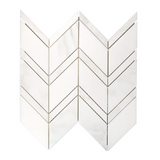 Calacatta Oliva Marble Polished Chevron Mosaic Tile