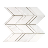 Calacatta Oliva Marble Polished Chevron Mosaic Tile