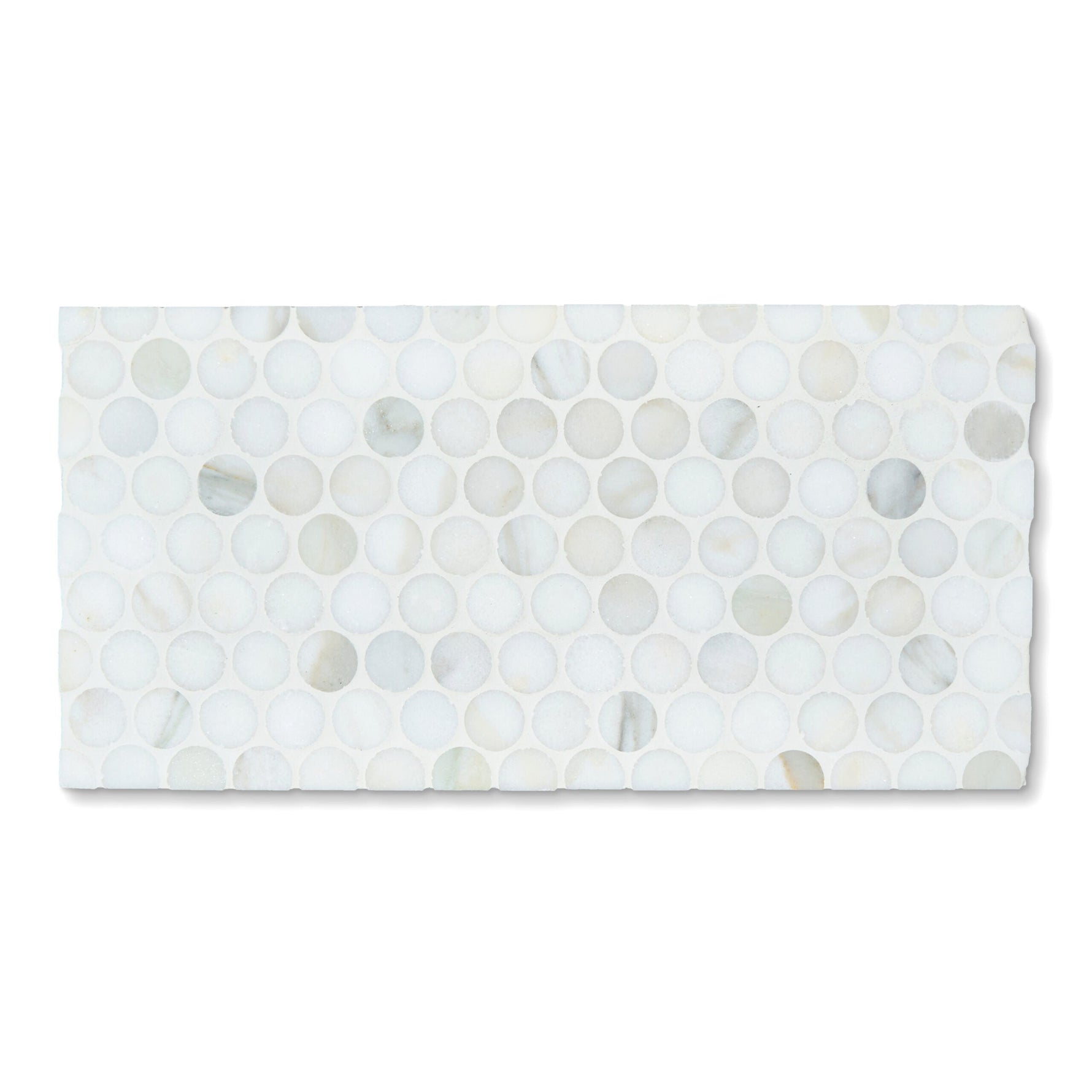 Calacatta Oliva Marble Polished Penny Round Mosaic Tile-Marble Mosaic-American Tile Depot