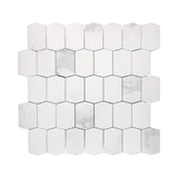 Calacatta Oliva Marble Honed Picket Mosaic Tile