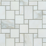 Calacatta Oliva Marble Honed Mini-Versailles Mosaic Tile