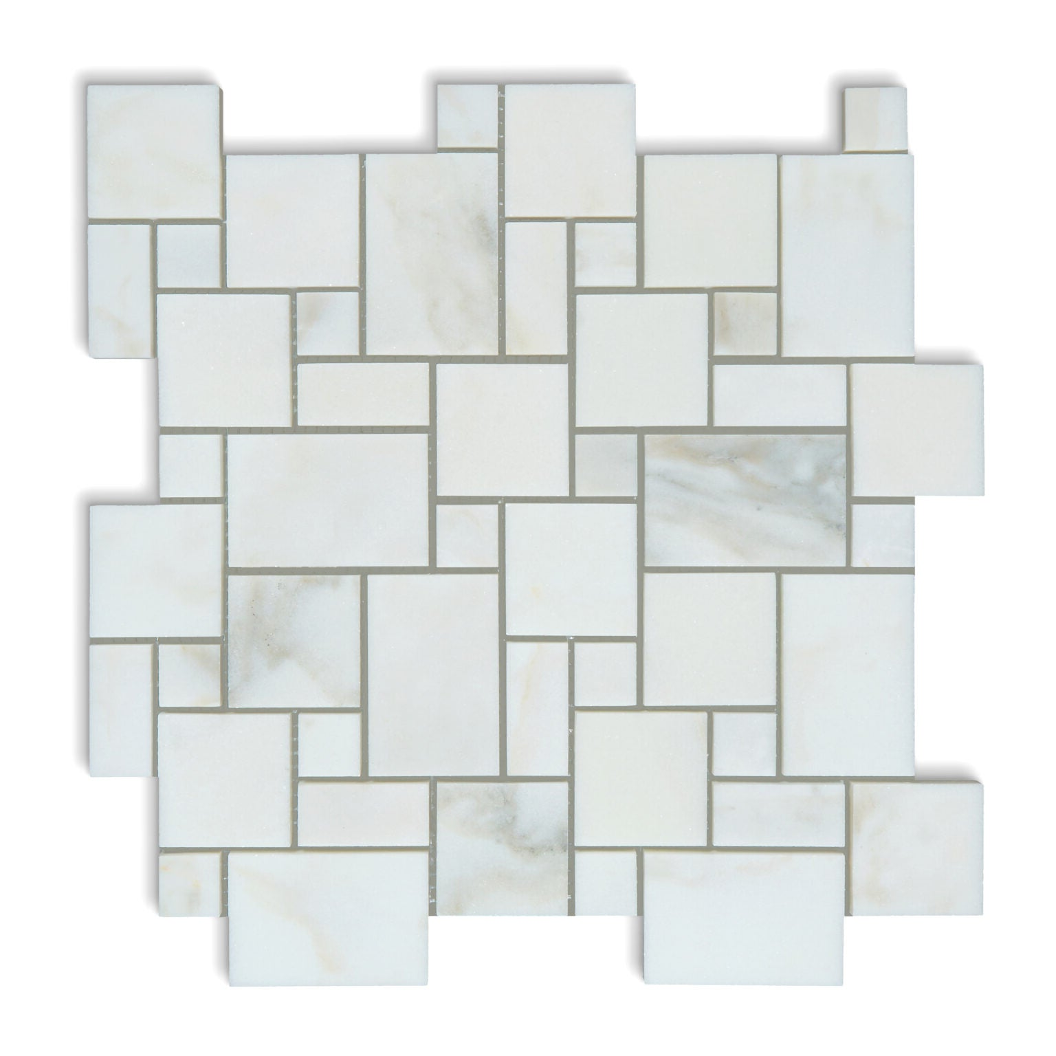 Calacatta Oliva Marble Honed Mini-Versailles Mosaic Tile-Marble Mosaic-American Tile Depot